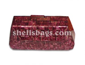 Magenta Capiz Shells Bag